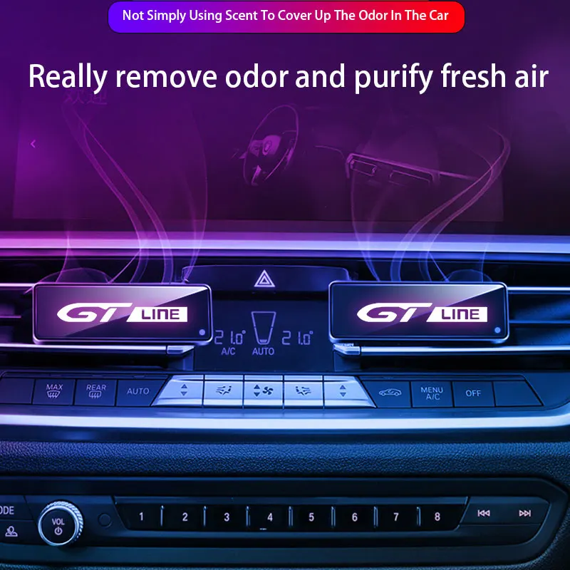 Воздуховыпускное устройство для ароматерапии, духи, светящийся красочный светодиодный атмосферный светильник для Peugeot GTLINE, автомобильные аксессуары