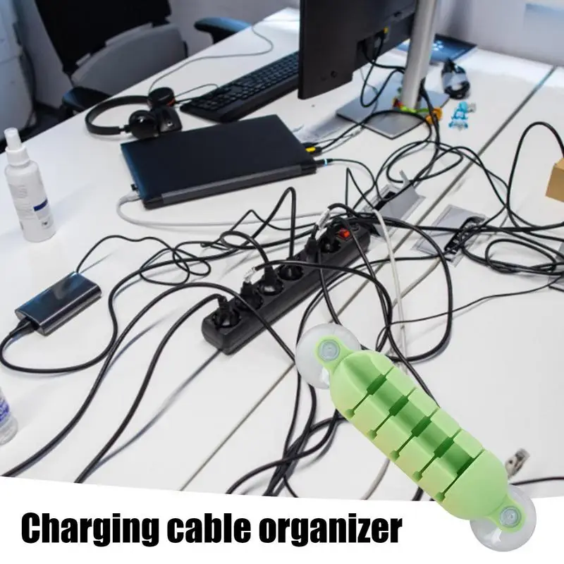 Зажимы для кабельного органайзера, Силиконовая намотка шнура, Многофункциональный кабель Type-C, Настольный держатель для компьютерного кабеля, аудиолинии, USB-кабеля для передачи данных