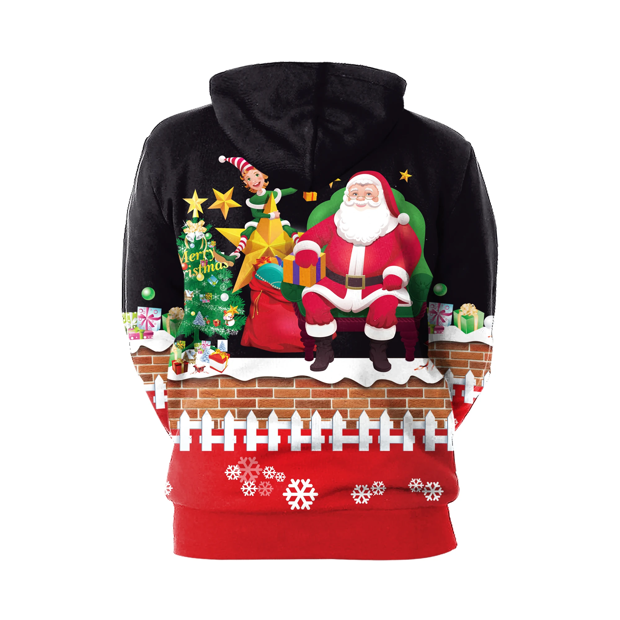 Рождественские толстовки для мужчин, толстовка Harajuku, Уличная одежда с капюшоном, пуловер для пары, Теплая мужская осенняя одежда с карманами, M-Xxl