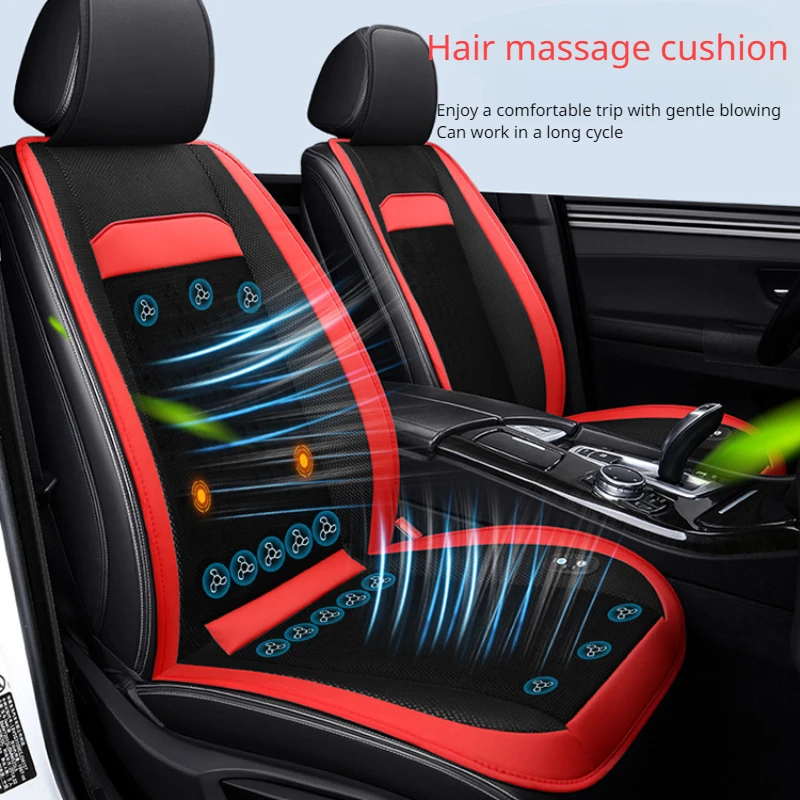 Автомобильная летняя воздушная подушка для сидения 12V с 16 вентиляторами, массажирующими Прохладную летнюю вентиляционную подушку для универсального автомобиля