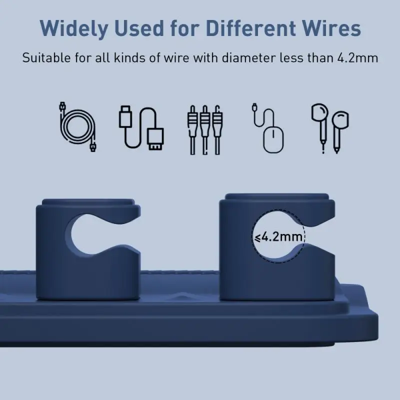Кабельный органайзер USB-устройство для намотки кабеля Силиконовые зажимы для управления приборкой на рабочем столе Держатель кабеля для мыши Органайзер для проводов наушников