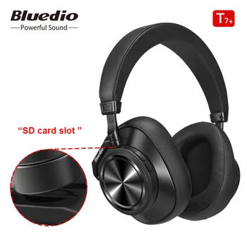Bluetooth-наушники Bluedio T7 Plus, определяемая пользователем беспроводная гарнитура с активным шумоподавлением для телефонов, поддержка слота для SD-карт