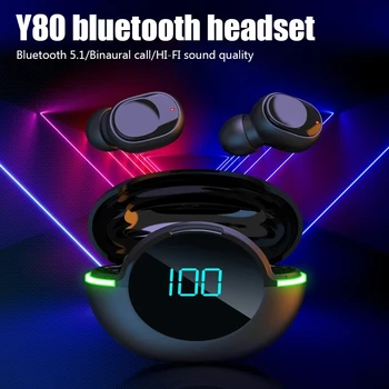Y80 Bluetooth наушники TWS Беспроводные наушники гарнитура спортивные наушники Водонепроницаемое шумоподавление для телефона