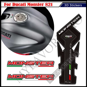 Для Ducati Monster 821 Аксессуары Наклейки для мотоциклов, Отличительные знаки, комплект для подачи газа, мазута, защита колена, накладка на бак, накладки на бак.