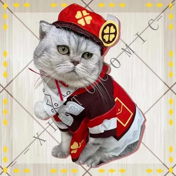 Игра Genshin Impact cos Одежда Одежда для домашних животных Милая Кошка Лори Одежда Игра Klee Dog Westwind Орден рыцарства Одевалка