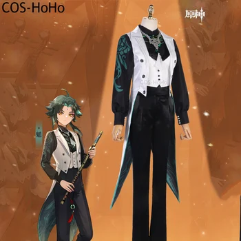 Игровой костюм для симфонического концерта COS-HoHo Genshin Impact Xiao, красивая униформа, косплей, костюм для ролевых игр на Хэллоуин