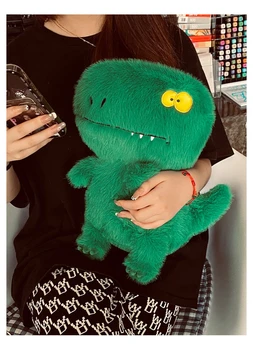 Кукла динозавр, милая маленькая зеленая подушка, плюшевая игрушка, дофаминовая кукла для девочек, кукла для кукол, детский подарок на день рождения