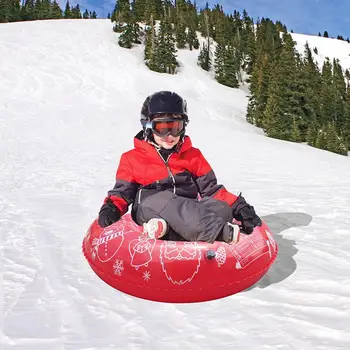 Лыжное кольцо Зимние надувные игрушки для спорта на открытом воздухе из ПВХ, Снежные санки, круг для шин, трубка