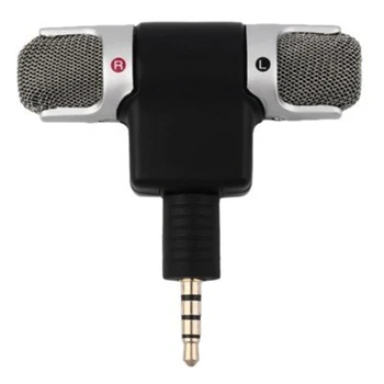 Мини-ПК Телефон с микрофоном 3-5 мм Портативный стереофонический двухканальный цифровой микрофон Диктофон