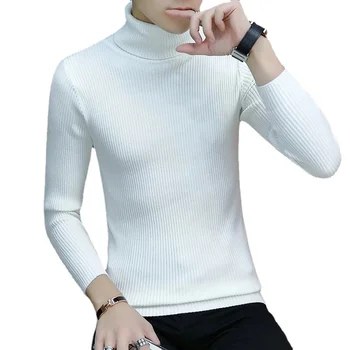 Осенне-зимний мужской свитер с высоким воротом 2023, мужская версия, повседневный универсальный вязаный свитер