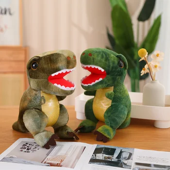 Плюшевые игрушки динозавра 25 см, мягкие Мультяшные Тираннозавры, милые мягкие игрушки, куклы для детей, подарок сыну и дочери на День рождения