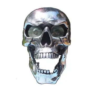 Светильник в виде черепа для мотоцикла, фонари в виде черепа на Хэллоуин, новое украшение в виде черепа на Хэллоуин, светодиодная фара для мотоцикла, Прочная смола