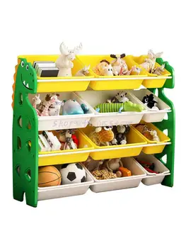 Стеллаж для хранения детских игрушек с динозаврами, детская книжная полка, Сортировка полок шкафов для хранения, Многослойные ящики для хранения