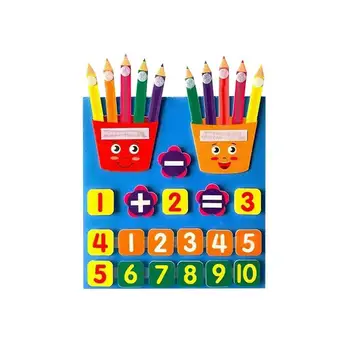Творческая математическая игрушка Забавная фетровая игрушка для счета пальцев, арифметическая игрушка для математического сложения и вычитания