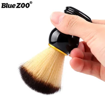 Трансграничный мужской инструмент для бритья С ручкой из черного АБС-пластика, двухцветная нейлоновая кисточка для бритья из шелковой пены Hemu