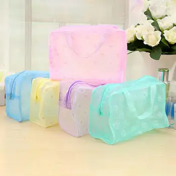 Цветочный дизайн Удобные наборы туалетных принадлежностей для хранения в ванной, сумка для мытья, 5 цветов, косметичка большой емкости для поездки