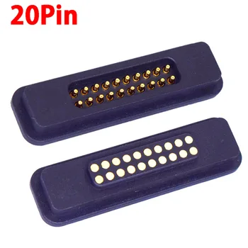 1 комплект 20 контактных магнитных разъемов постоянного тока Pogo Pin Pogopin Male Female 2A Водонепроницаемая сильноточная подпружиненная розетка питания