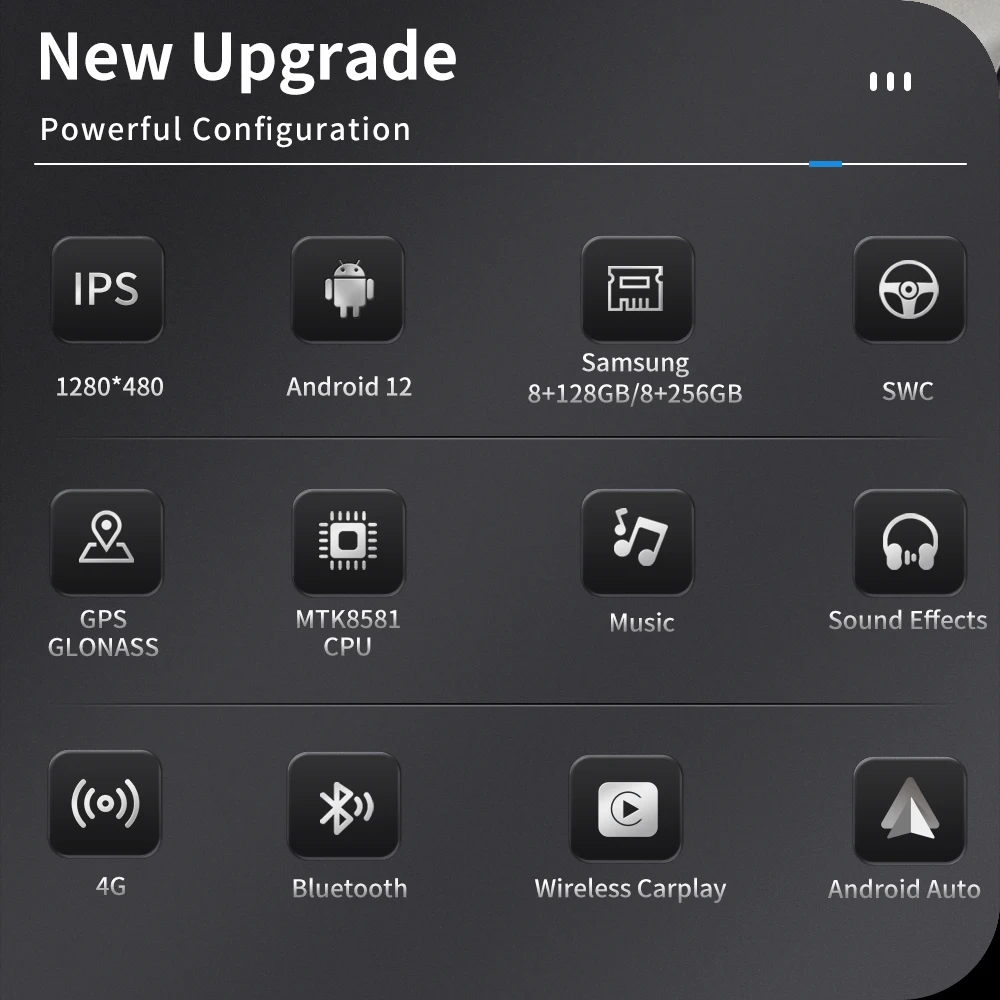 8,8-дюймовая 8-ядерная автомагнитола Android 12 Стерео для Audi A1 Q2 WIFI Carplay SIM Google GPS IPS Сенсорный экран