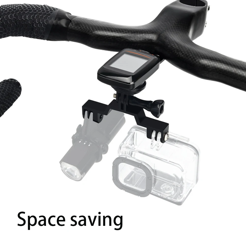 Мостовой адаптер для велосипедной камеры с двойным креплением для велосипедного компьютера GoPro, кронштейн для освещения, держатель из алюминиевого сплава, аксессуары для велосипедов