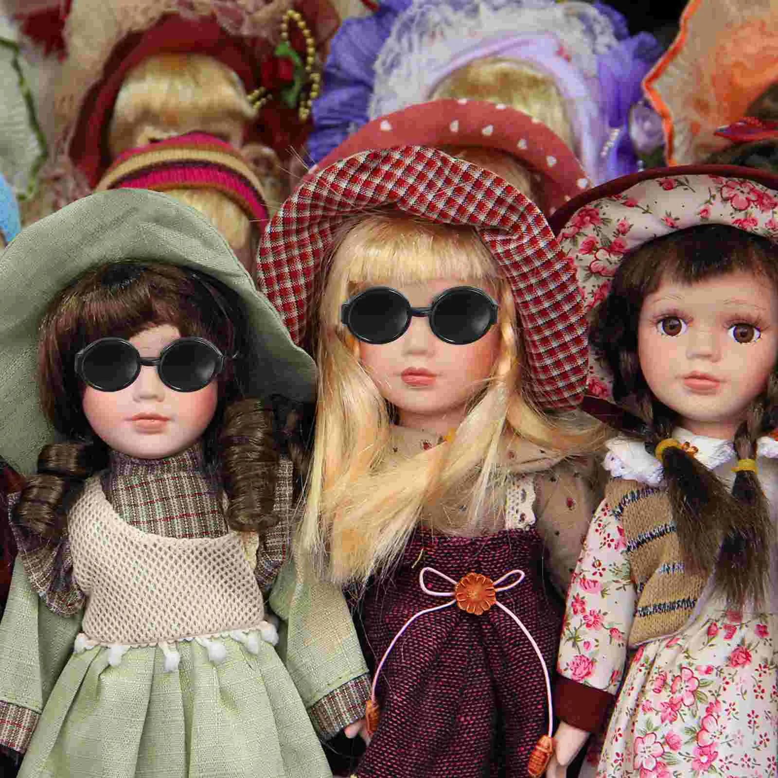Очки, 60шт, мини-кукольный домик, мини-кукольные очки, Пластиковая модель детских очков для фигурного аксессуара, небольшая вечеринка