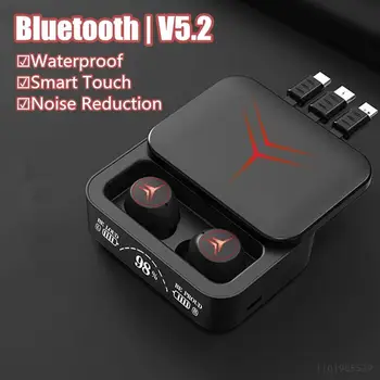 2023 Новая беспроводная гарнитура TWS Bluetooth 5.2, водонепроницаемые спортивные наушники, музыкальные игровые наушники с шумоподавлением