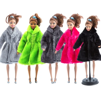 29 см 1/6 простое Плюшевое пальто Аксессуары Одежда для куклы Барби