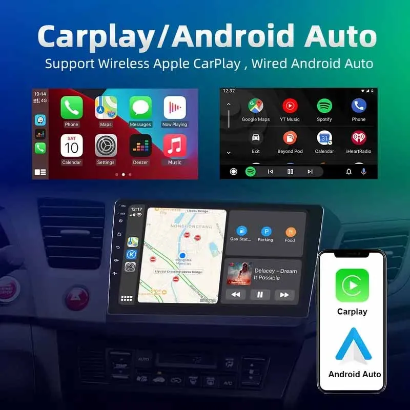 10,1-ДЮЙМОВЫЙ Android для TOYOTA INNOVA 2016 + Мультимедийная видеонавигация Экран монитора Carplay Bluetooth Без 2 Din