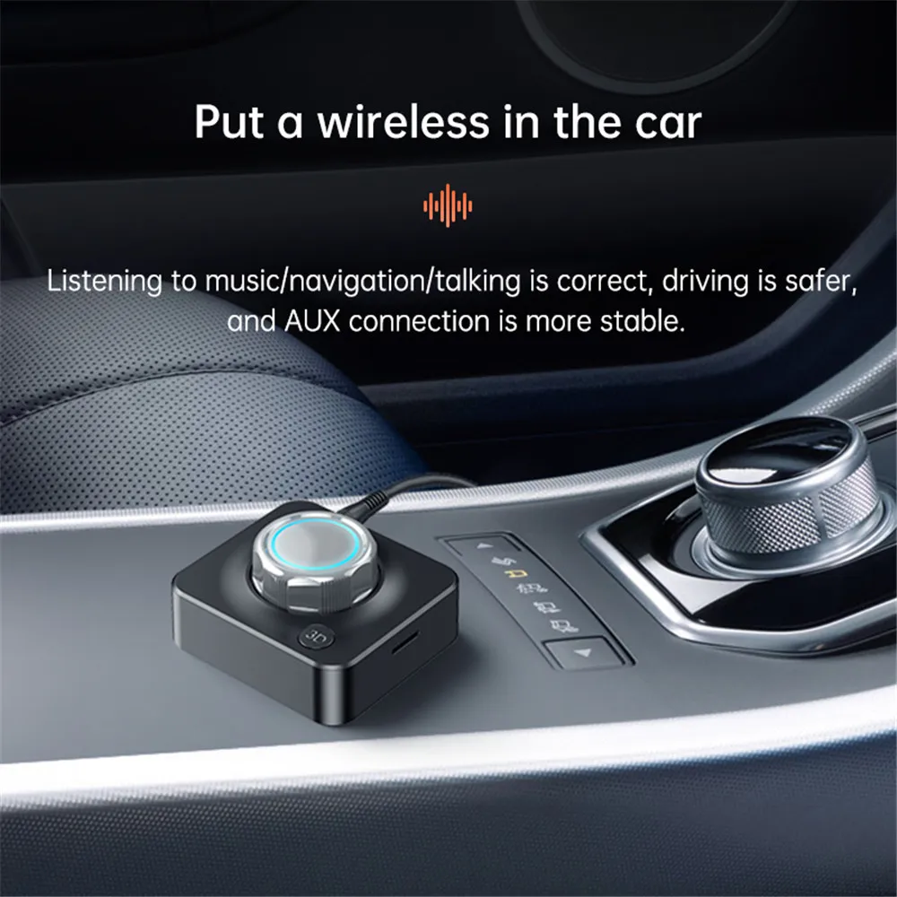 Аудиоприемник Bluetooth 5.0, 3D стереомузыка, беспроводной адаптер TF-карты, R /L RCA, 3,5 мм разъем AUX для автомобильного комплекта, проводной динамик/наушники