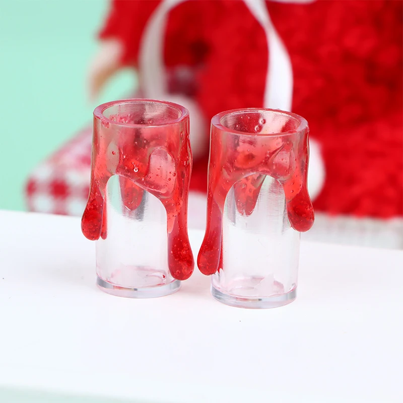 Декоративное украшение для кукольного домика, мини-стаканчик для варенья, Пластиковый Прозрачный стаканчик для напитков