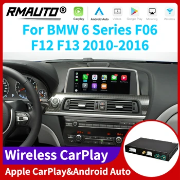 RMAUTO Беспроводная Система Apple CarPlay NBT CIC для BMW 6 Серии F06 F12 F13 2010-2016 Android Auto Mirror Link AirPlay Задняя Камера