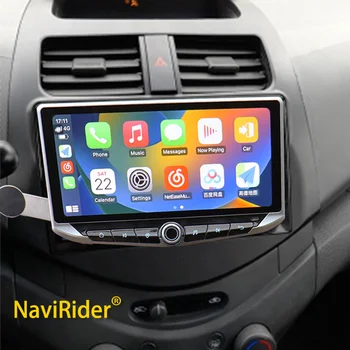 Автомагнитола с Android Qled-экраном Carplay для Chevrolet Spark Beat Matiz Creative 2010-2014, навигация, мультимедийный видеоплеер с GPS