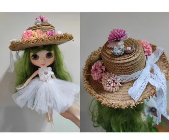 Акционная цена BJD Blythe Одежда в цветочном стиле, красочное платье и шляпка с цветком для кукол 1/6 30 см (подходит для Pullip, Ob24, Licca)
