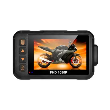 Видеорегистратор для автомобилей, камера для записи в формате 1080P, видеорегистратор для автомобилей и мотоциклов, широкоугольный, с видом спереди и сзади, мотоцикл