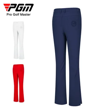 Женские брюки для гольфа PGM, облегающие расклешенные тренировочные брюки Ninth, Одежда для гольфа, женская одежда KUZ144