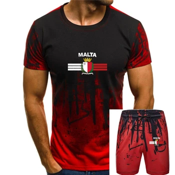 Мужская футболка с коротким рукавом, рубашка с мальтийским флагом, Мальтийская эмблема, футболка с Мальтийским флагом, женская футболка