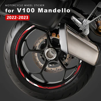 Наклейка на Колесо Мотоцикла Водонепроницаемая Наклейка На Обод В Полоску 17 Дюйм(ов) Ов) Наклейки для Moto Guzzi V100 Mandello S Аксессуары 2022 2023 Запчасти