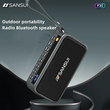 Новое ретро-радио Sansui F30, беспроводной динамик Bluetooth, вставная карта, мини-подключаемый музыкальный плеер Walkman, Портативный стереофонический сабвуфер