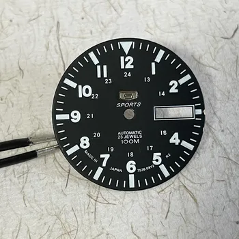 Новые Механические часы NH36a с Ретро-циферблатом Type 5 с сильным зеленым ночным свечением для дайвинга, модифицированные прямым диаметром 28,5 мм