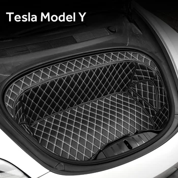 Новый автомобильный коврик для переднего багажника, полностью объемные защитные нижние накладки, Аксессуары для интерьера Tesla Model Y 2023 2022 2021 2020