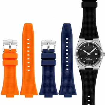Новый ремешок для часов из выпуклой силиконовой резины 26 *12 мм, черный, синий, белый, зеленая застежка-булавка, водонепроницаемый ремешок, подходящий для часов Tissot PRX T137