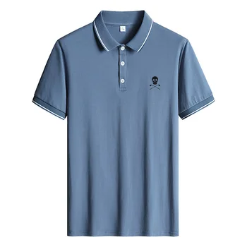 Повседневные футболки для гольфа, Летние дышащие мужские рубашки поло с коротким рукавом, классическая однотонная футболка, мужская одежда больших размеров M-8XL