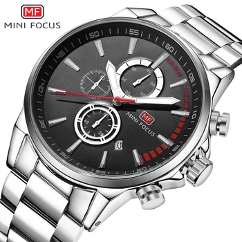 Роскошные брендовые мужские часы MINI FOCUS Модные спортивные наручные часы из нержавеющей стали Кварцевые Водонепроницаемые Relogio Masculino Reloj Hombre