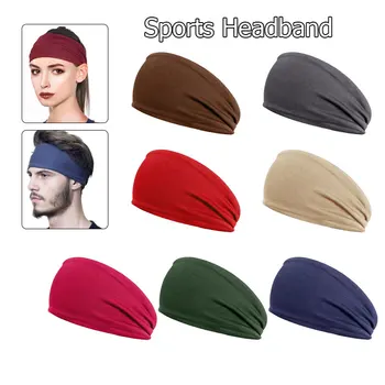 Спортивная повязка на голову для фитнеса, мужские и женские повязки для волос, Дышащая впитывающая пот повязка на голову для тенниса, йоги