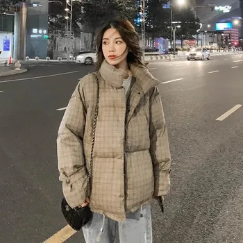 Теплый утолщенный повседневный топ, Зимний женский новый пуховик, Южнокорейское модное повседневное короткое пальто
