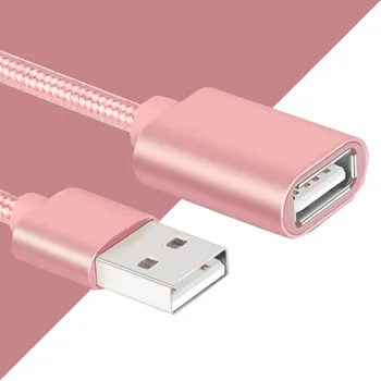 удлинительный кабель USB длиной 2 м, плетеный кабель для мобильного телефона от мужчины к женщине, USB-накопитель 2.0, мышь, клавиатура, кабель для передачи данных