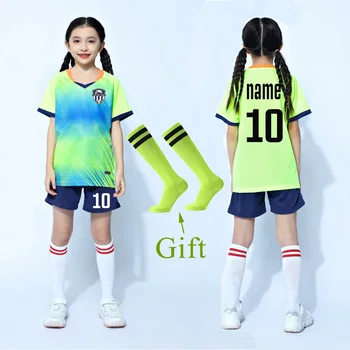 Футбольная майка Для детей, Персонализированный Комплект футбольных майок, Дышащие футбольные рубашки на заказ, Униформа для мальчиков и девочек